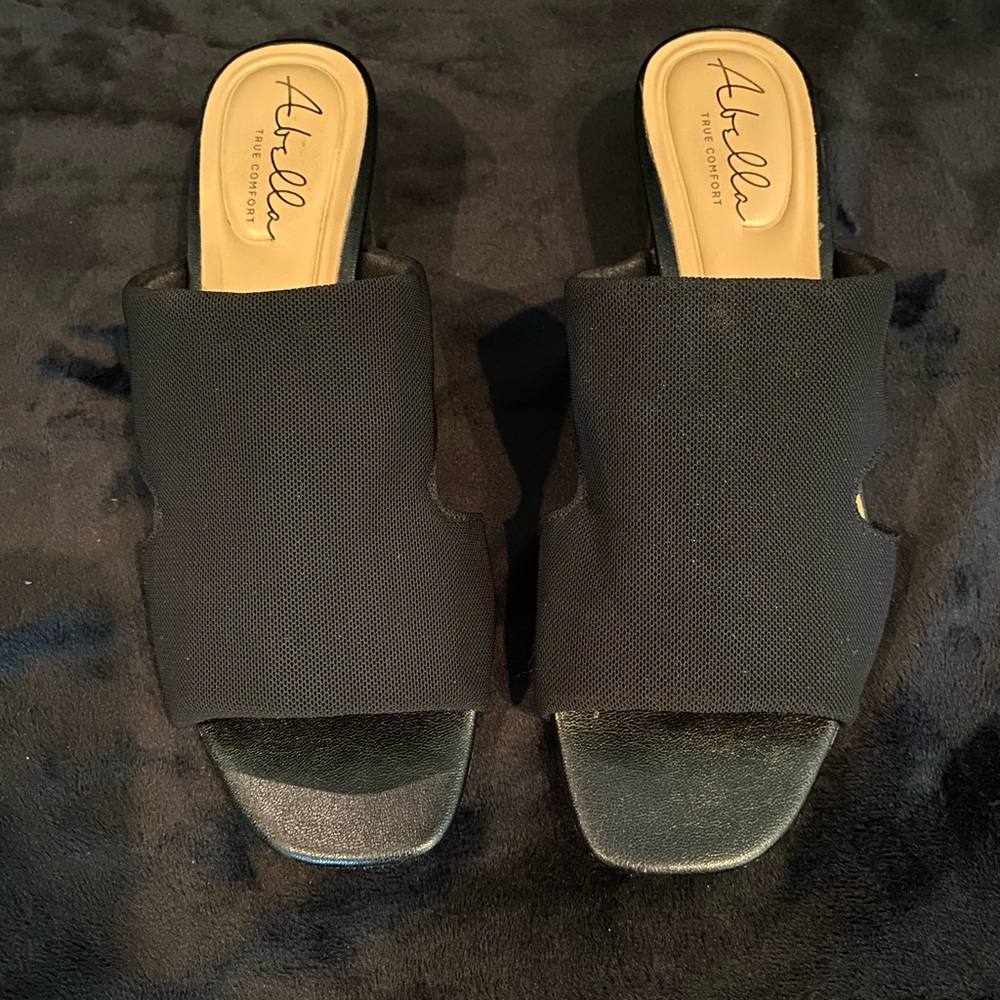 Abella Black Mules with Minimalist Design